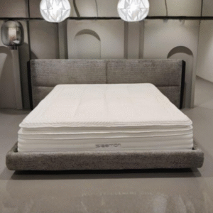 a2556 king size bed – luxurious upholstered bed with extended headboard panel