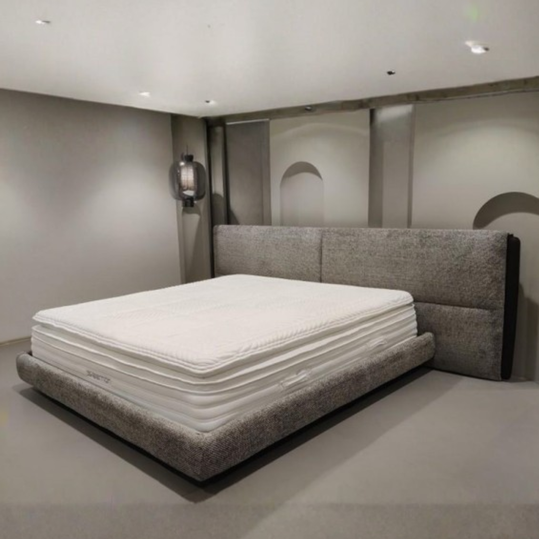 a2556 king size bed – luxurious upholstered bed with extended headboard panel a2556 king size bed – luxurious upholstered bed with extended headboard panel