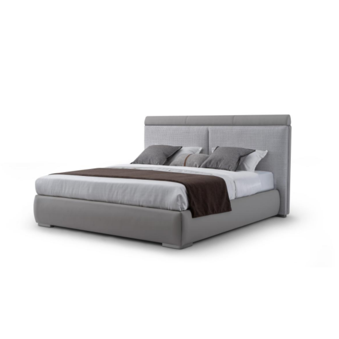 bj7017 king size bed – luxury upholstered bed with high cushioned headboard bj7017 king size bed – luxury upholstered bed with high cushioned headboard