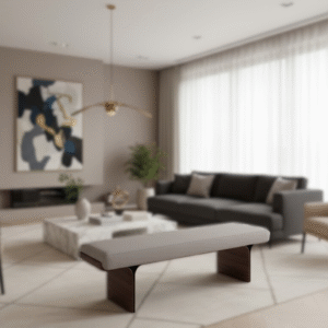 bj7002 premium upholstered bench – contemporary seating for bedroom & living