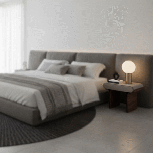 bj7002 premium nightstand – modern wooden bedside table with storage