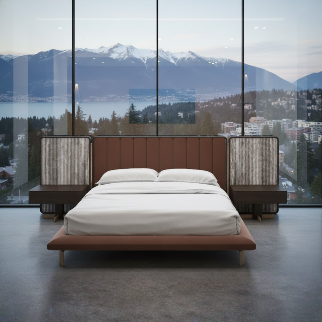 odeon bed with nightstand – premium upholstered bed set with contemporary design odeon bed with nightstand – premium upholstered bed set with contemporary design