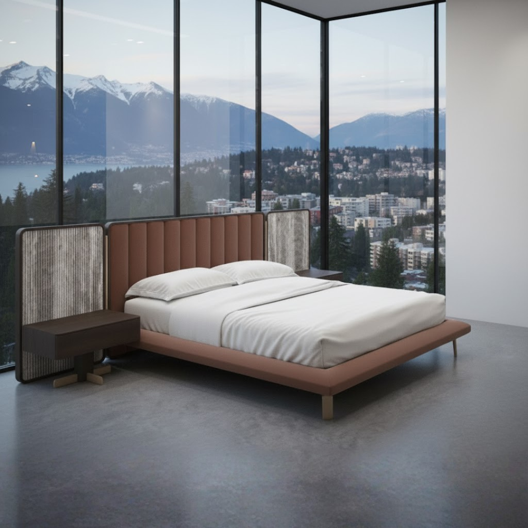 odeon bed with nightstand – premium upholstered bed set with contemporary design odeon bed with nightstand – premium upholstered bed set with contemporary design