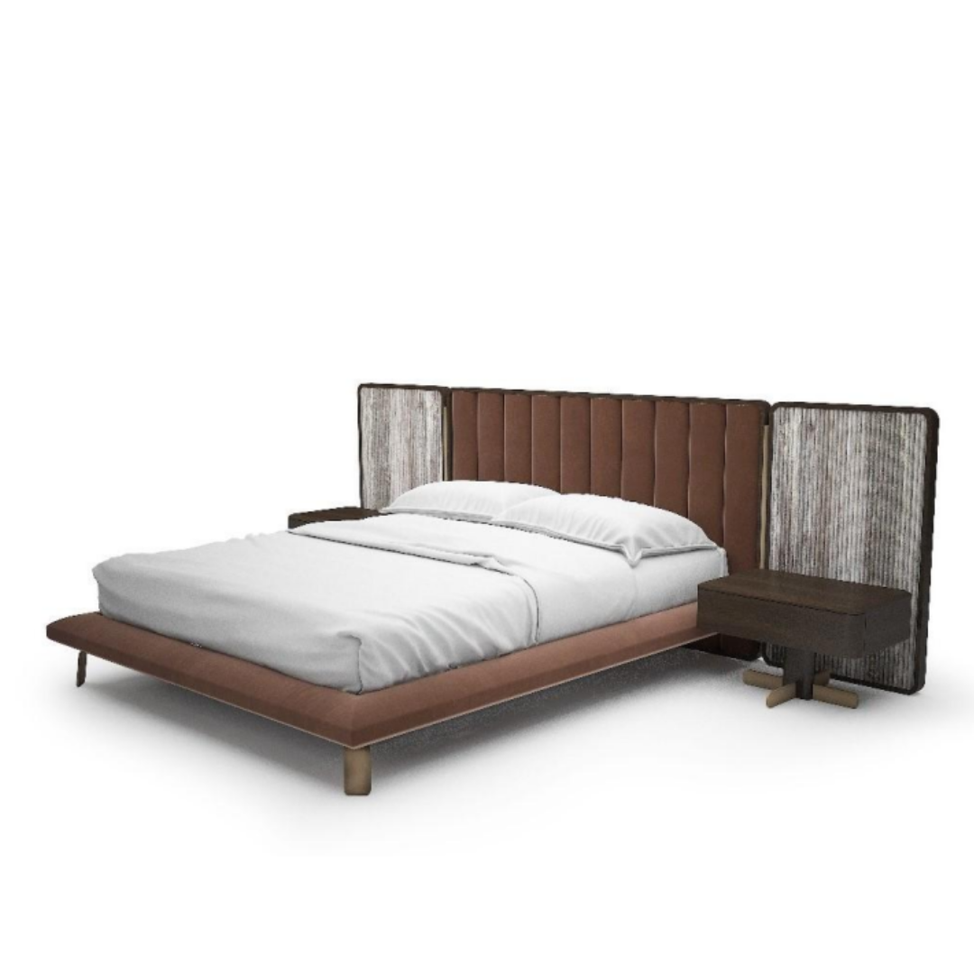 odeon bed with nightstand – premium upholstered bed set with contemporary design odeon bed with nightstand – premium upholstered bed set with contemporary design