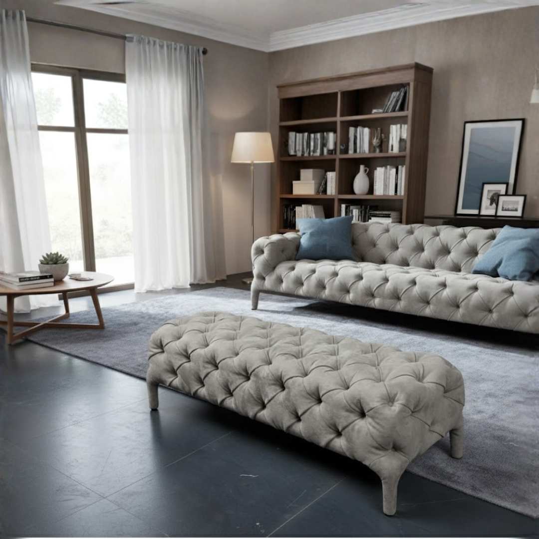 p232b bench – modern upholstered bench with metal legs p232b bench – modern upholstered bench with metal legs