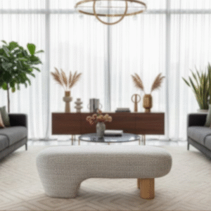 zw25162 premium upholstered ottoman – contemporary multi functional lounge ottoman