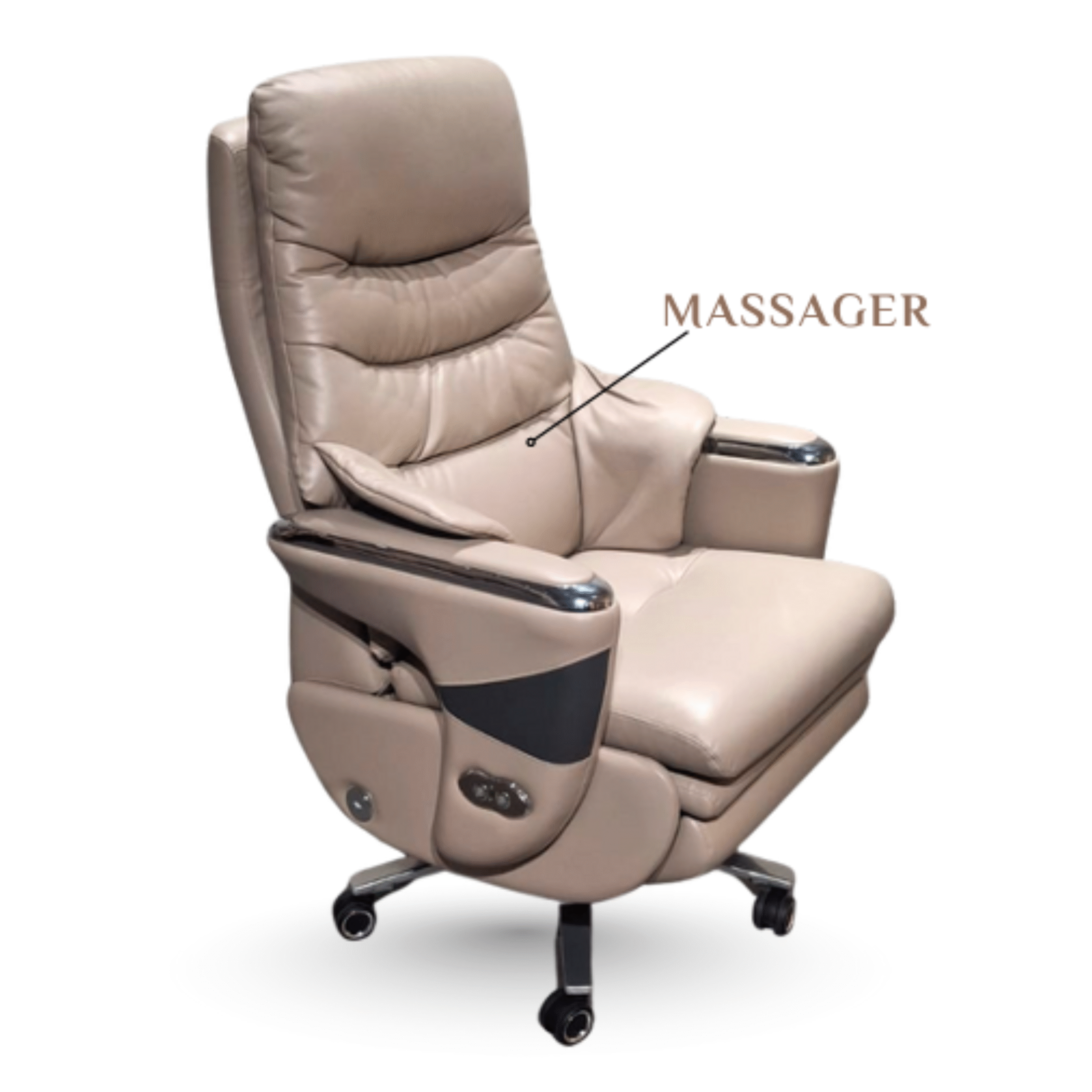 dior premium motorized recliner chair – cream nappa leather