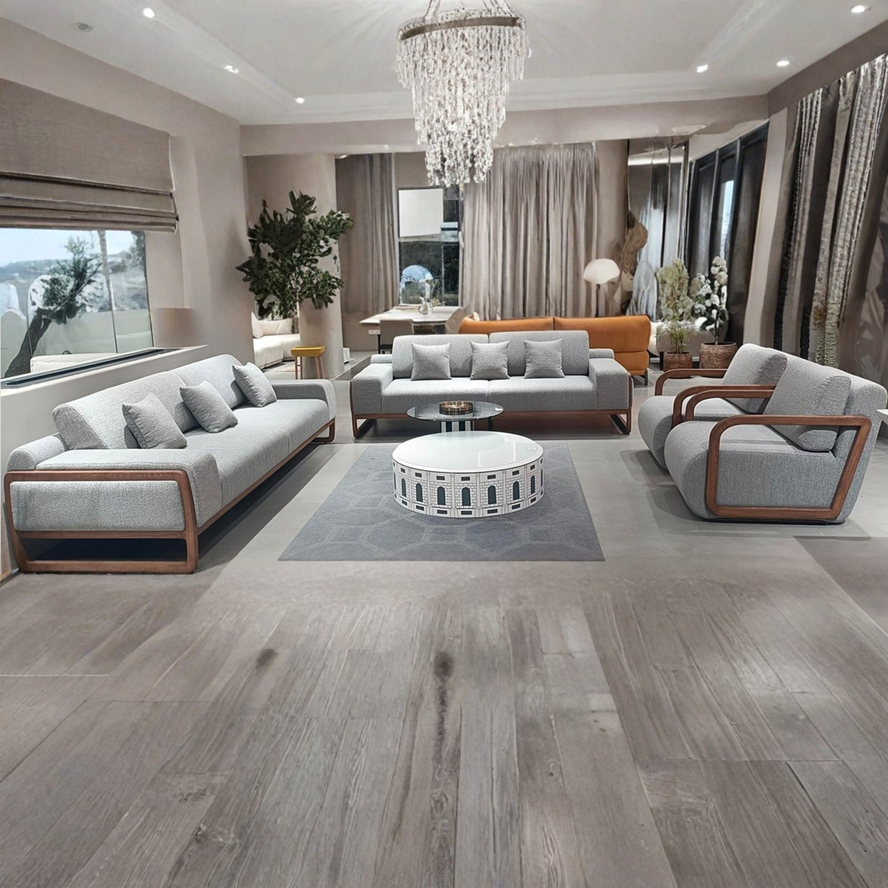 forte sofa set (4+3+berger)