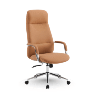 pebble hb executive office chair – tan / beige composite leather