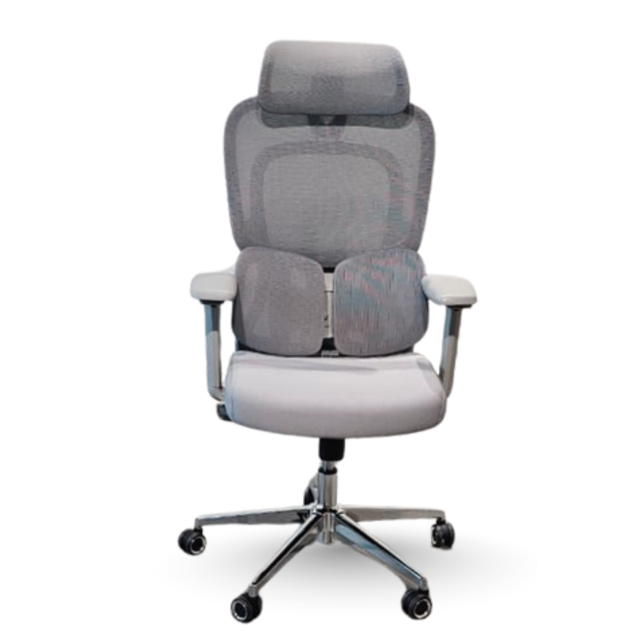 sova executive office chair – grey with chrome base